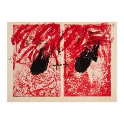 Antoni Tàpies (Barcelona, 1923-2012) Feu II, 1981. Grabado al aguafuerte sobre papel. Firmado, justificado H.C. y numerado 8/15 a lápiz.
