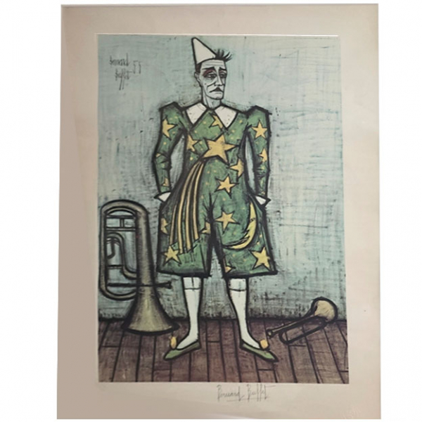 Bernard Buffet "The Clow at Medrano Circus " 1955.  