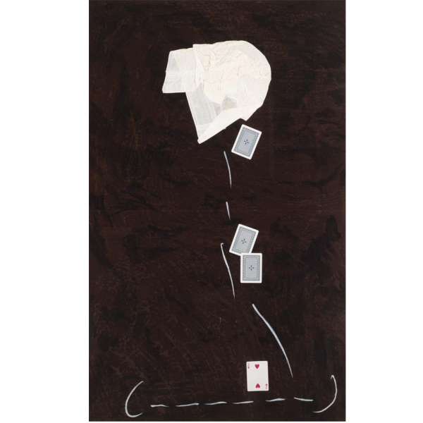 Antoni Tàpies.   &quot;Cartes per a la Teresa (1974)&quot;. Litografía y collage (pañuelo y cartas) sobre papel.  Edición de 150 ejemplares.