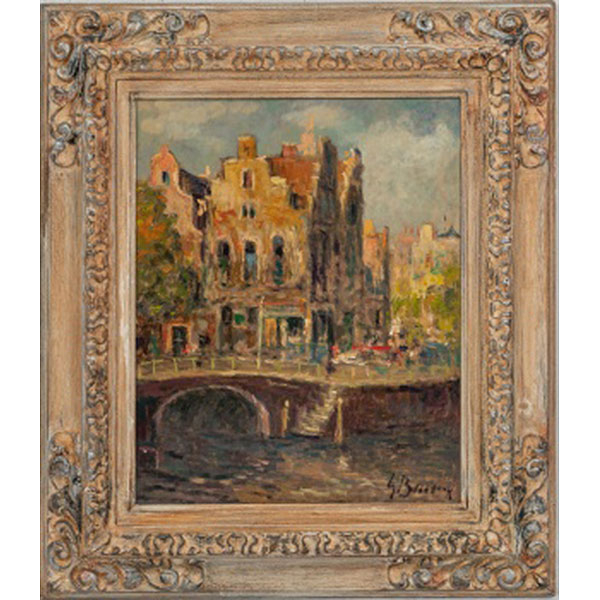 CARMELO GARCÍA BARRENA   (Bilbao 1926 - 2000)  "Brujas"  Firmado: G. Barrena  Óleo / Cartón 