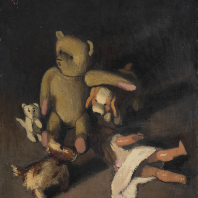 &quot;Peluches&quot;  ENRIQUE ALBIZU (1926-2014)   Firmado: Albizu   Técnica: Óleo/cartón