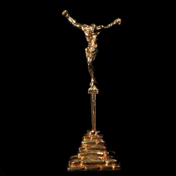 Salvador Dalí (1904 -1989), San Juan de la Cruz de 116g en oro macizo de 18k, con Certificado de Originalidad y caja original.