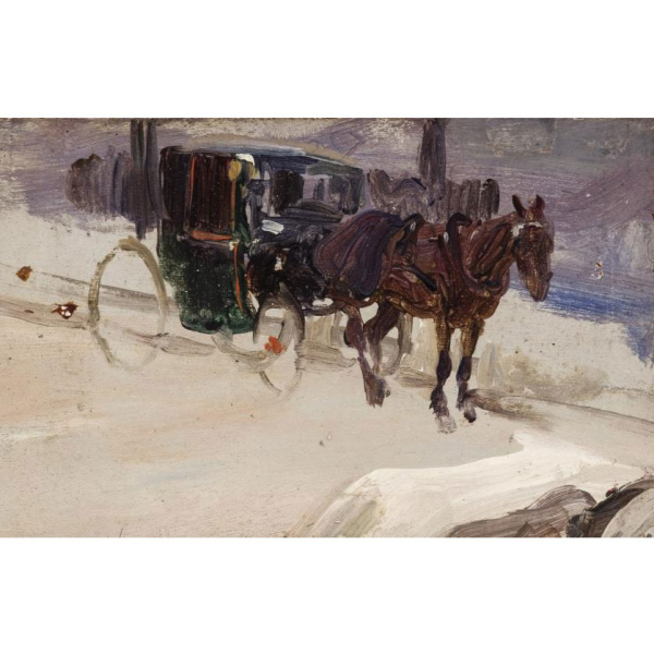 Joaqu&iacute;n Sorolla. "Coup&eacute;". &Oacute;leo sobre tabla.  Adjunta certificado de autenticidad  