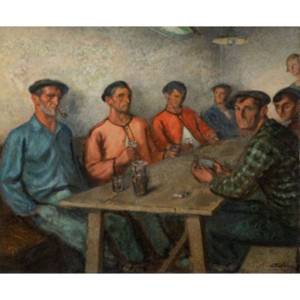 ALBERTO ARRUE  (Bilbao 1878- 1944) &quot;Tertulia en la taberna&quot;