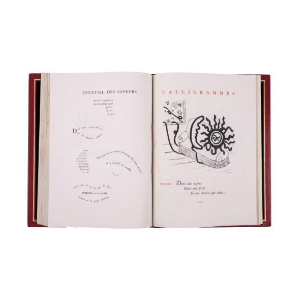 Guillaume Apollinaire. &quot;CALLIGRAMMES&quot; Librairie Gallimard, 1930.  