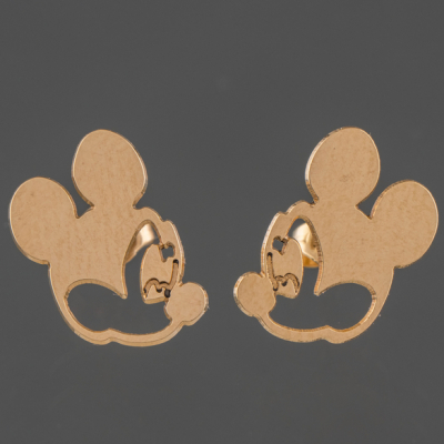 Pareja de pendientes de Mickey Mouse de Disney en oro