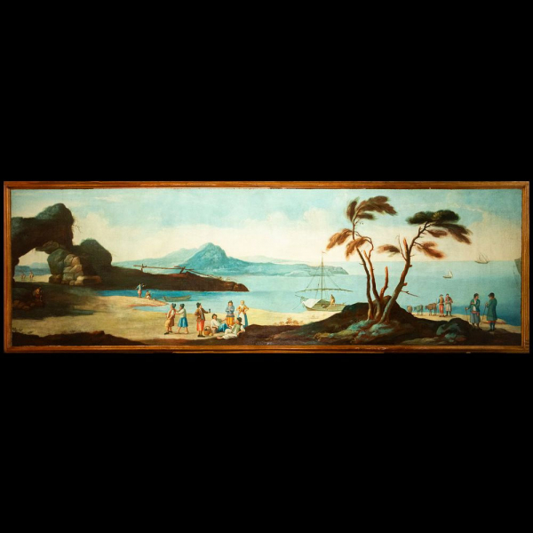 Escuela Mallorquina del S. XVIII "Escena costera". 