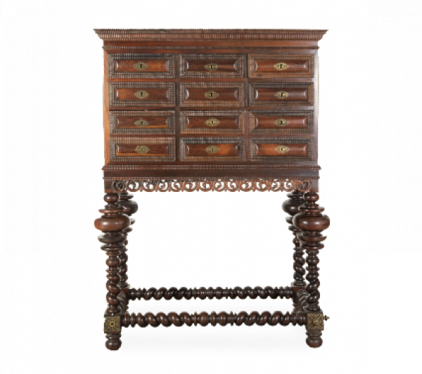 Contador de madera de palosanto Trabajo portugués, S. XVIII