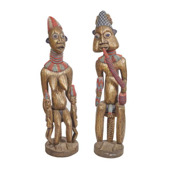 Rey y Reina Bangwa esculturas Camerún 