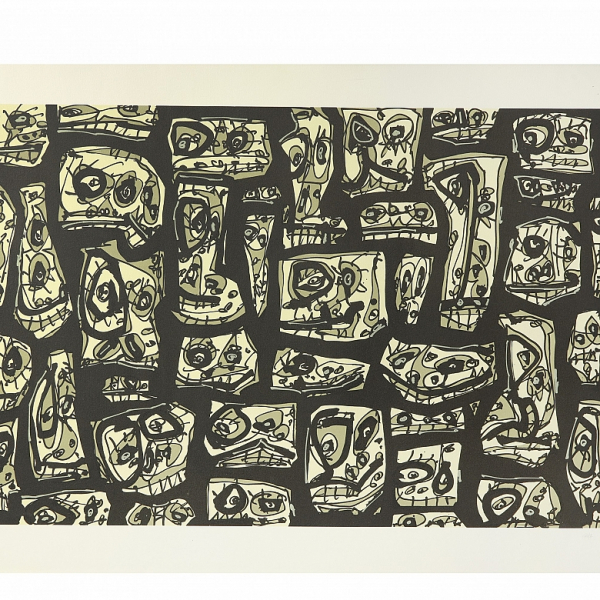 Antonio Saura (1930-1998) "Serie Abierta 8 (1989)".  Litografía sobre papel. Firmada "Saura" y numerada a lápiz "56/99"