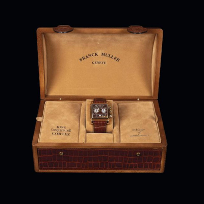 Reloj de pulsera para caballero FRANCK MULLER, modelo Conquistador Cortez 10000K CC, realizado en oro rosa de 18 K.
