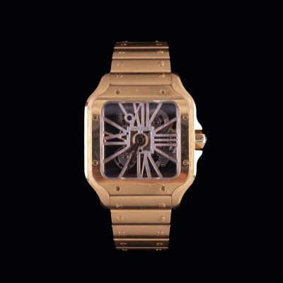 Reloj Cartier Santos Skeleton de oro