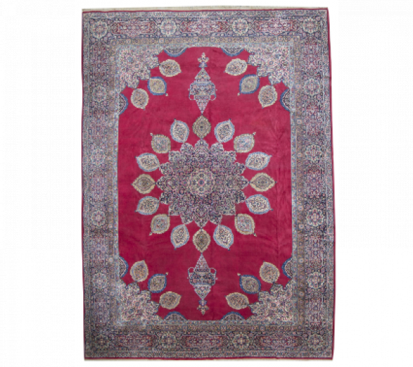 Alfombra Kirman con dibujo según Sheikh Safihedin*.  Persia, h. 1920. 