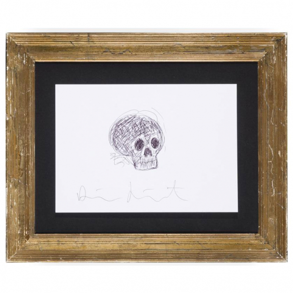 Damien Hirst. &quot;Skull&quot;. Dibujo sobre papel. Firmado en la parte inferior.