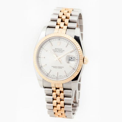 Reloj suizo cab ROLEX, Oyster Perpetual DateJust 36, Cronómetro Certificado, ref 11623, en acero y oro.
