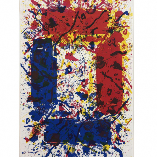 Sam Francis. "SF-267 (1982)". Litografía sobre papel. Firmada en el ángulo inderior derecho.