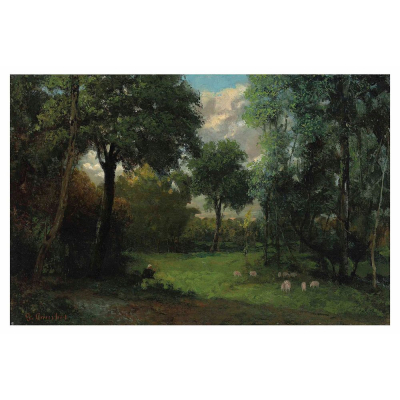 GUSTAVE COURBET (Ornans, 1819 &ndash; La Tour-de-Peilz, 1877) "La Clairi&egrave;re" (h.1850).   &Oacute;leo sobre lienzo