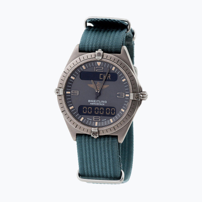 Reloj suizo BREITLING &#039;Chronometre Aerospace&#039;, analógico digital. Caja de titanio, 40 mm, con bisel giratorio.  