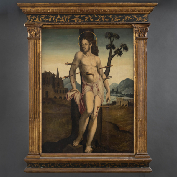 "Martirio de San Sebastián"  ESCUELA ESPAÑOLA DEL SIGLO XVI.   