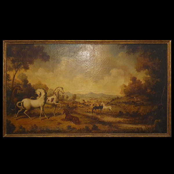 Decorativo y Monumental &quot;Caballos Rampantes&quot;. Atribuido / Manera de George Stubbs.