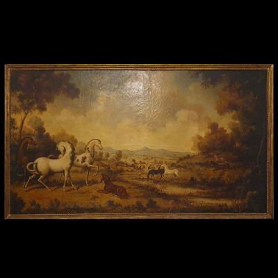 Decorativo y Monumental &quot;Caballos Rampantes&quot;. Atribuido / Manera de George Stubbs.