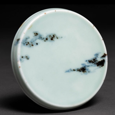 Placa circular en porcelana China siglo XIX