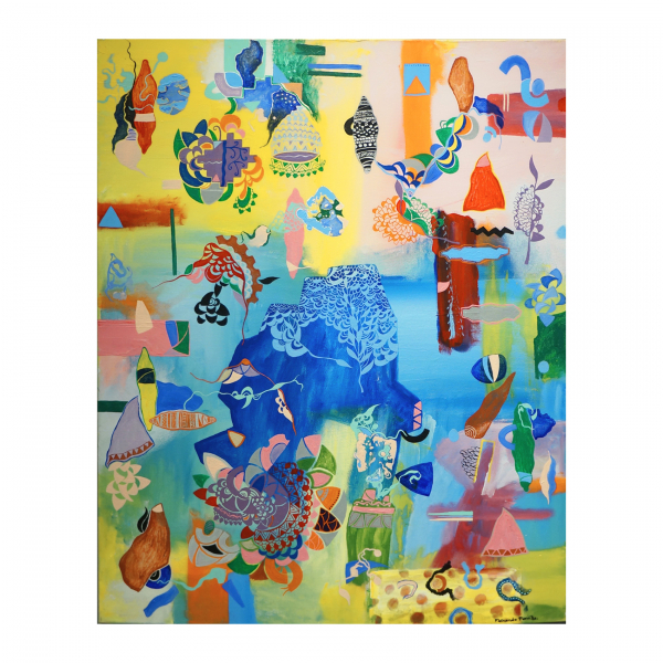 Fernando Parrilla (Alcolea del Río, Sevilla, 1957)  El Relicario (2012).  Acrílico y laca sobre tela. Firmado. 