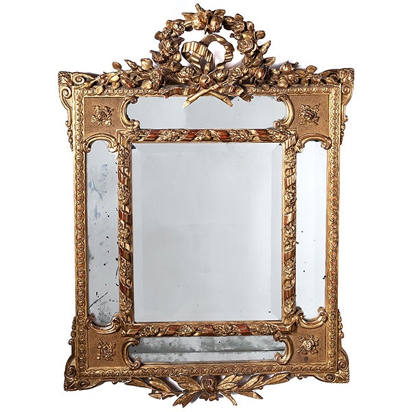 Espejo francés dorado estilo Luis XVI