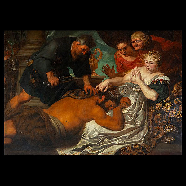 Seguidor de Anton Van Dyck (Amberes, 1599 - Londres, 1641) - Sansón y Dalilla.