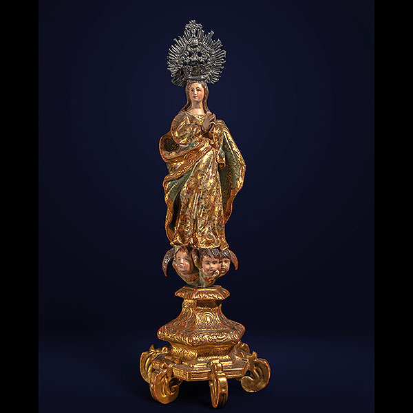 Círculo de MANUEL CHILI CAPISCARA (Quito, 1723 - 1796), Escuela Quiteña, Virreinato del Perú - Inmaculada Concepción.