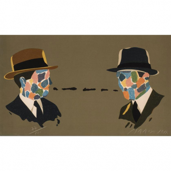 Eduardo Arroyo. "Sin título (1977)". Litografía sobre papel. Numerada (77/100)