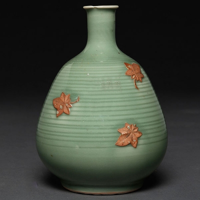 Jarrón Japonés en porcelana de celadón del siglo XIX