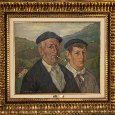 &quot;La familia&quot;  ÁNGEL CABANAS OTEIZA (Guipúzcoa, 1875-1964) 