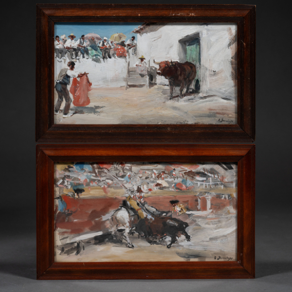 &quot;Escenas de torero&quot;  ROBERTO DOMINGO (París 1883 - 1956)