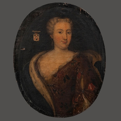 &quot;Retrato de Dama&quot;  Autoría: Escuela Francesa, Siglo XVIII 