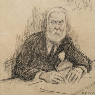 &quot;El arquitecto Gaudí&quot;.  RICARDO OPISSO (Tarragona, 1880- Barcelona, 1966).  