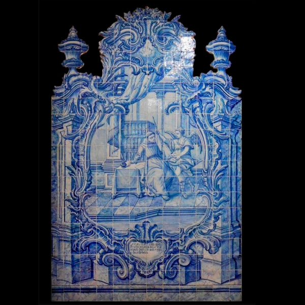 Gran Composici&oacute;n azulejera portuguesa de San Antonio, siglo XVIII.