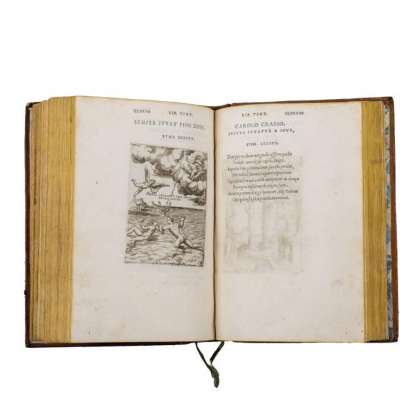 "ACHILLIS BOCCHII BONON, SYMBOLICARUM QUAESTIONUM. DE UNIVERSO GENERE QUAS SERIO LUDEBAT LIBRI QUINQUE" Bononiae: Aedib. Novae Academiae, 1555.