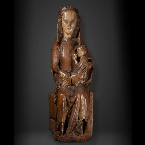 Gran Virgen de la Leche Tardo Románica Italiana transición al Gótico Medieval del siglo XIII principios siglo XIV, posiblemente Umbría o Véneto. 