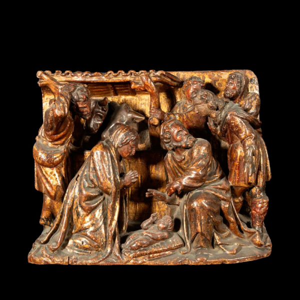 Juan de Moreto (Florencia, Italia - Zaragoza, 1547) "Adoración de pastores" Escuela Aragonesa del siglo XVI.