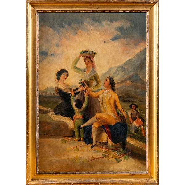 &quot;La Vendimia o el Otoño&quot; Copia del siglo XIX de Goya 
