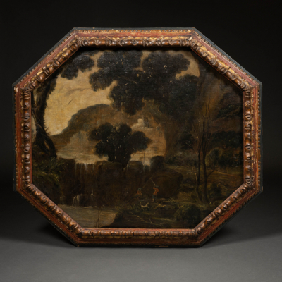 &quot;Escena de caza&quot;  J. FERNÁNDEZ DE LA CUESTA 1676. 