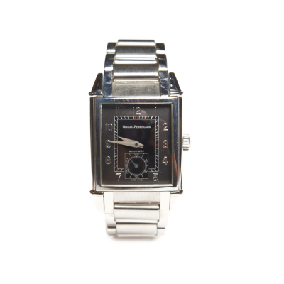 GERARD PERREGAUX: Reloj modelo «Vintage»de pulsera unisex. En acero 