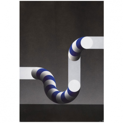 &quot;Modulation Nº 2 (1980)&quot;. Pochoir sobre papel Fabriano.