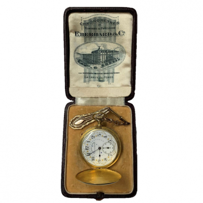 Reloj de bolsillo marca WALTHAM, modelo Cronómetro Victoria, realizado en oro amarillo de 18 K.