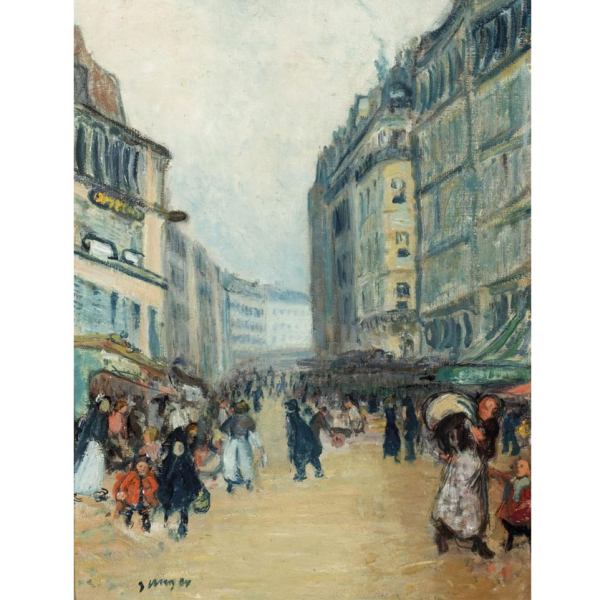 Joaquín Sunyer "La Rue Lepic (1904)". Óleo sobre lienzo. Firmado