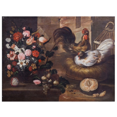 MIGUEL MARCH (Valencia, c. 1633- 1670) Bodegón de frutas
