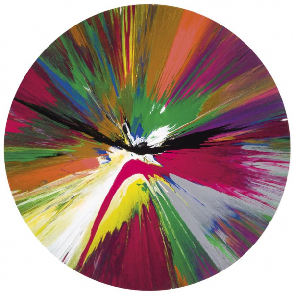 Damien Hirst.   Spin (Circle) (2009)&quot;. Acrílico sobre papel. 