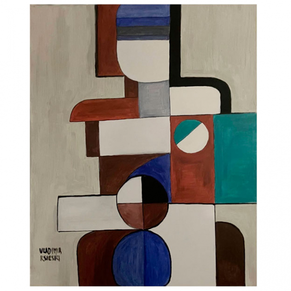 Vladimir Ksieski "El Hom Abstract" (2024).  Acr&iacute;lico sobre lienzo firmado 