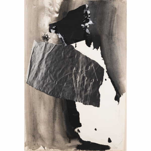 Antoni Clavé Sanmartí (Barcelona, 1913-Saint Tropez, Francia, 2005)  Composición sin título.  Técnica mixta  